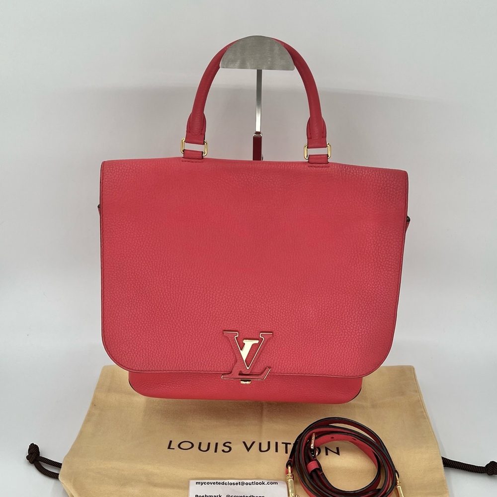 LV Volta 2 Way Bag in Coral w/Strap, Dust Bag, and Entrupy COA!
